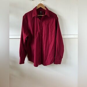 Denver Hayes Deep Red Cotton button down